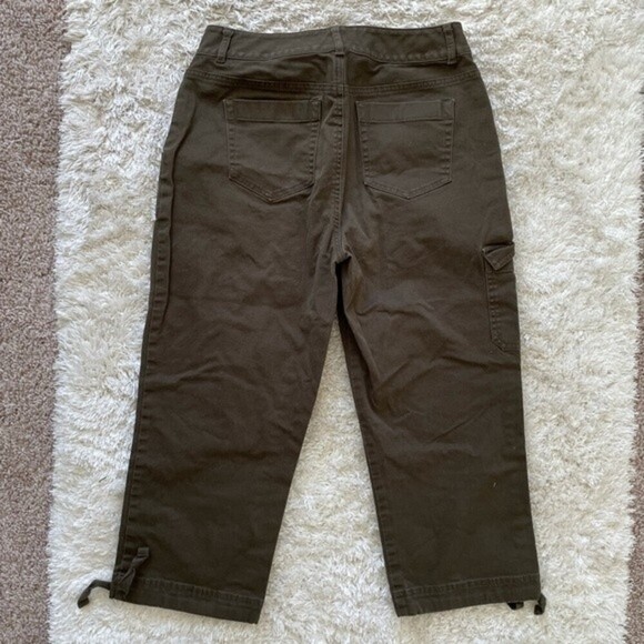 Coldwater Creek Brown High Rise Straight Leg Cropped Ankle Pants - Picture 8 of 10